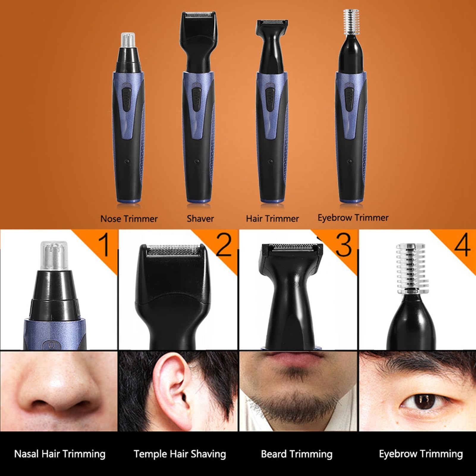 Rechargeable Electric Nose & Eyebrow Trimmer - Painless Facial Hair Shaver for Men & Women, Perfect for Eyebrows, Neckline, Nose & Ears Grooming - Ideal for Travel, Home & Personal Care Routine