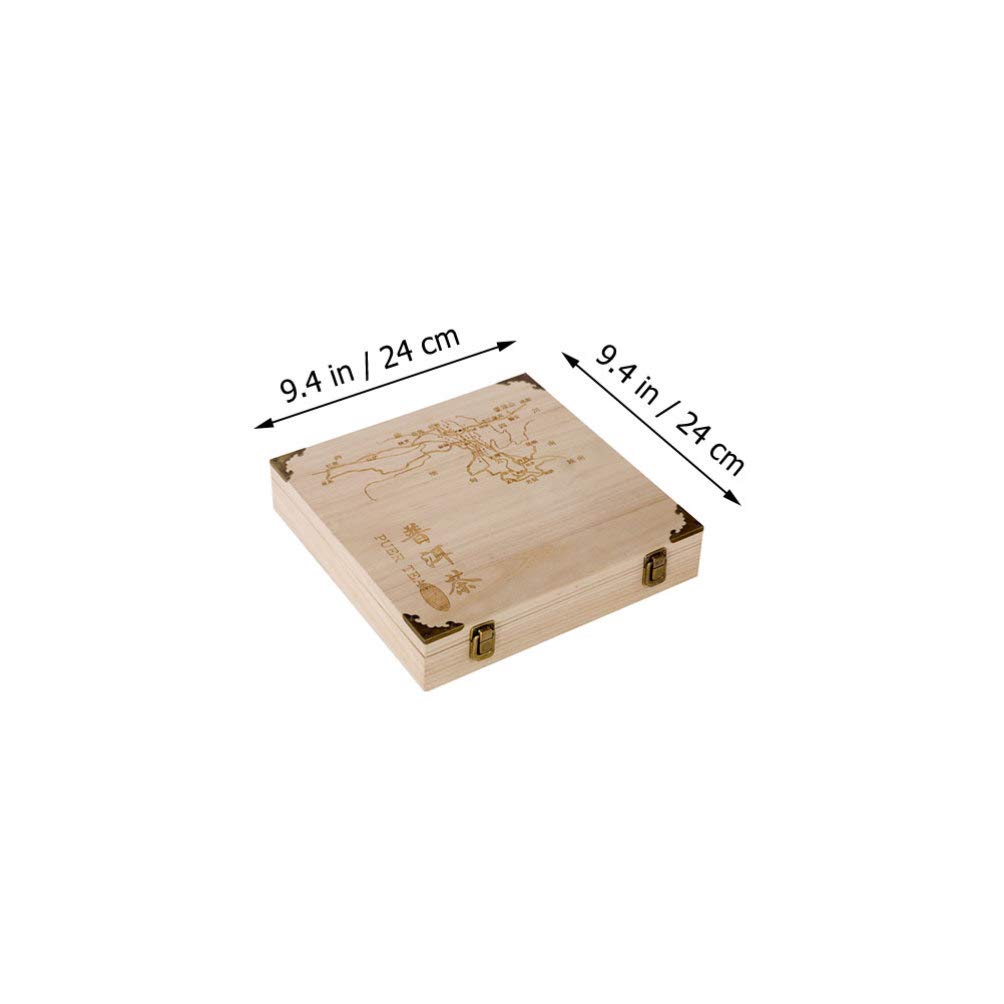 Premium Bamboo Tea Storage Box - Handcrafted Wooden Chest for Pu-erh Tea Cakes & Tea Sets | Eco-Friendly Organizer for Tea Lovers, Home Decor & Gift Giving