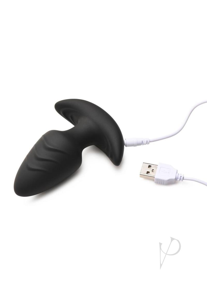 Remote Control Rechargeable Silicone Rotating Vibrating Butt Plug - Black | Anal Pleasure for Couples & Solo Play | Discreet Adult Toy for BDSM & Bedroom Fun