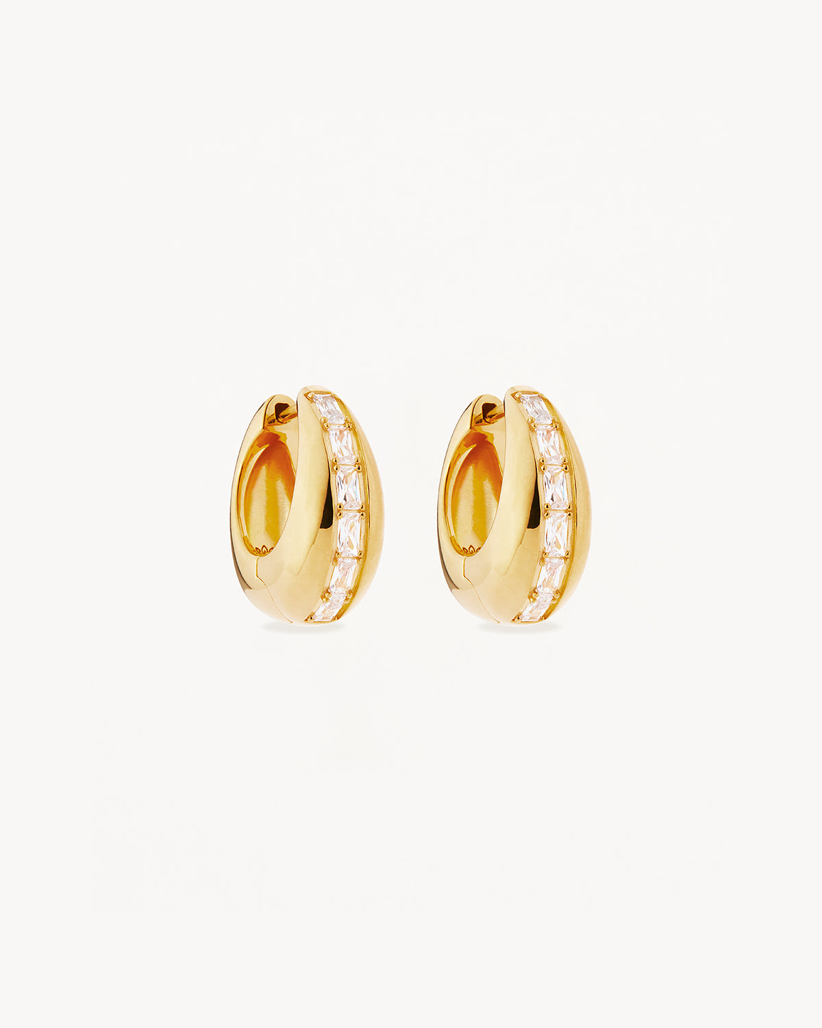 18K Gold Vermeil Magic of You Hoop Earrings - Elegant Dainty Hoops for Everyday Wear, Gift for Her, Perfect for Work, Date Night & Special Occasions