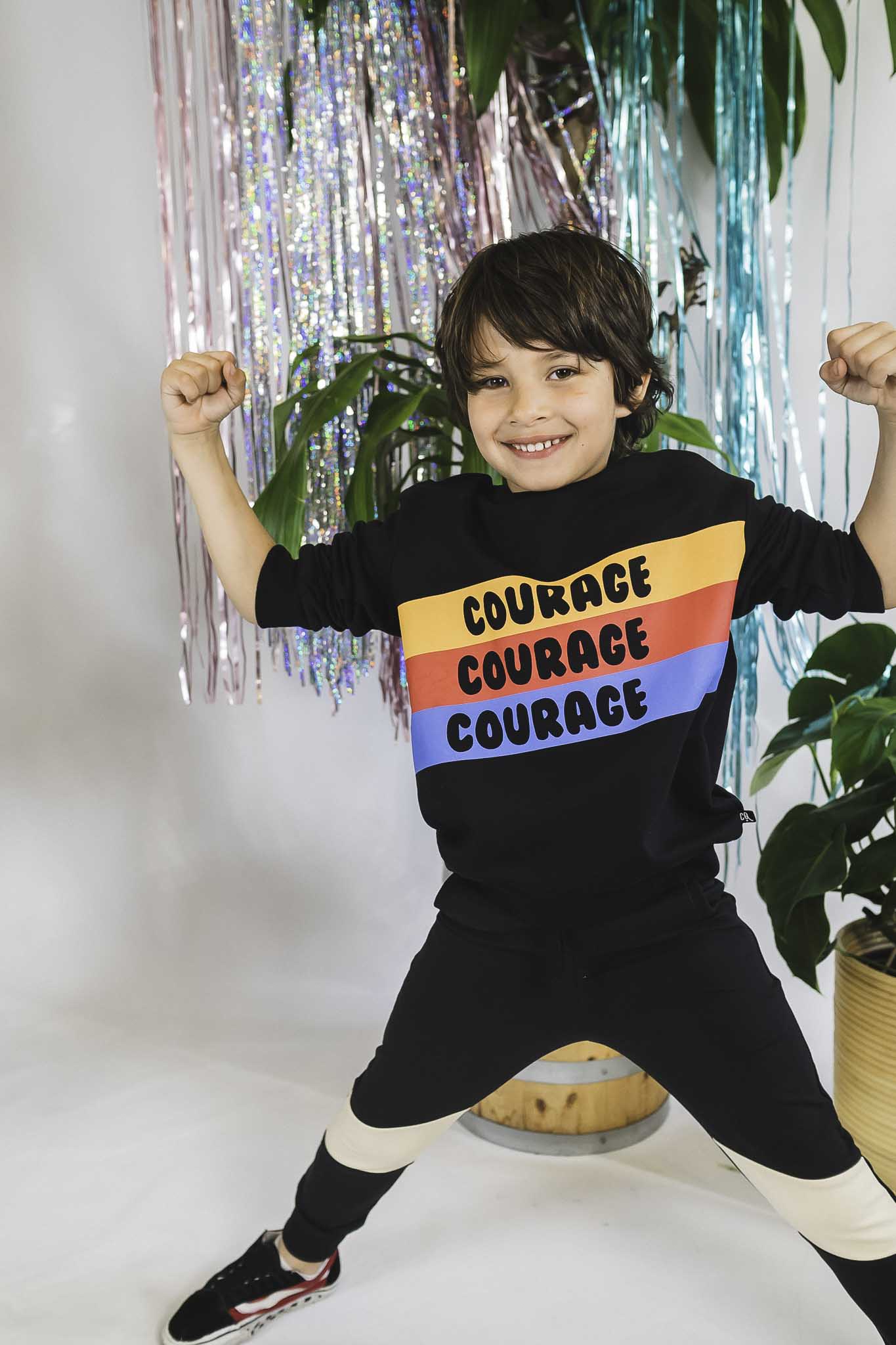 Courage French Terry Sweater for Toddlers - Unisex Cotton Pullover for Boys & Girls | Perfect for Playdates, Preschool & Cozy Family Outings
