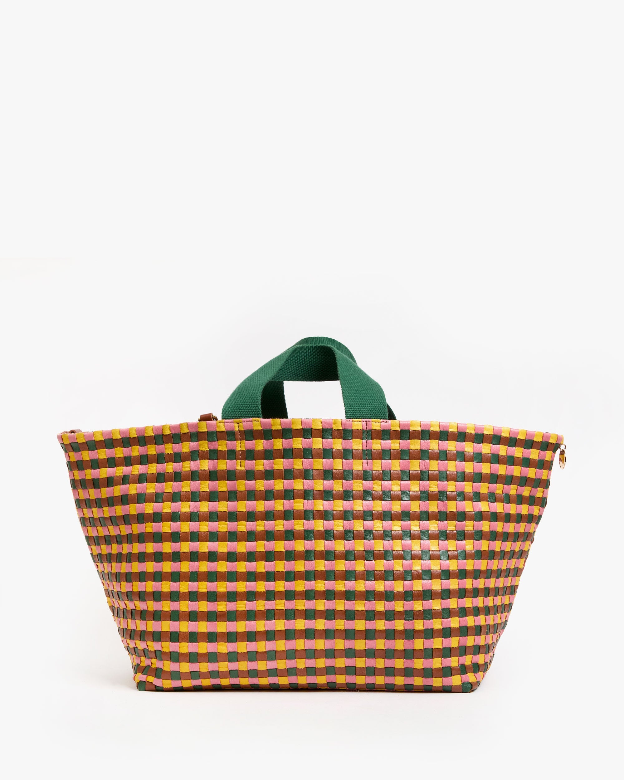 Stylish Bateau Tote Bag - Multi Woven Checker Pattern - Perfect for Beach, Shopping & Daily Use
