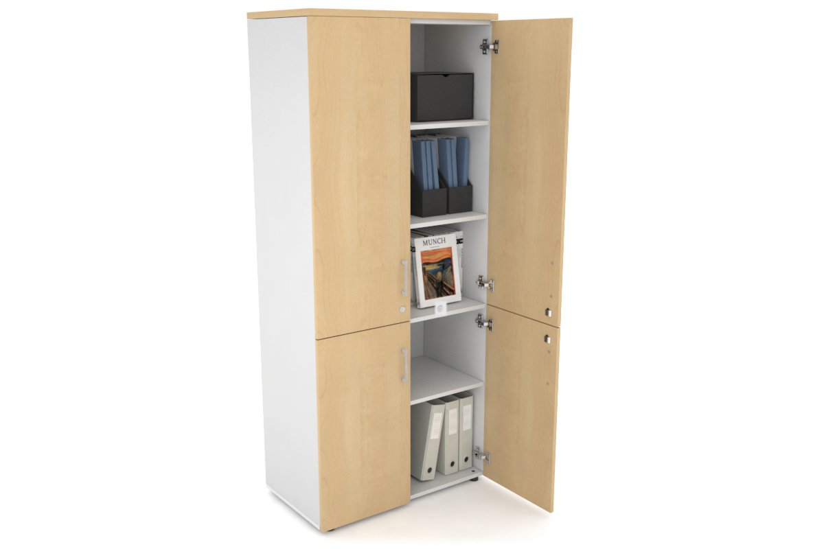 Large Storage Cabinet with Small & Medium Doors - 800W x 1870H x 450D - Perfect for Office, Classroom, or Warehouse Organization