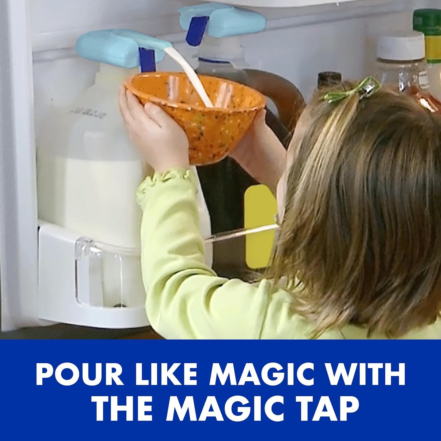 Magic Tap Automatic Hands-Free Drink Dispenser for Refrigerator - 3L Capacity Teal Beverage Dispenser for Milk, Juice, Water - Ideal for Kitchens, Offices, Parties & Gifts for Men & Women