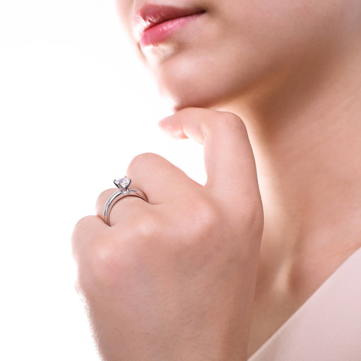 BERRICLE Sterling Silver Solitaire Wedding & Engagement Ring Set for Women - 1.2 Carat Princess Cut Cubic Zirconia CZ, Rhodium Plated, Size 4-10 | Perfect for Proposals, Anniversaries & Special Occasions