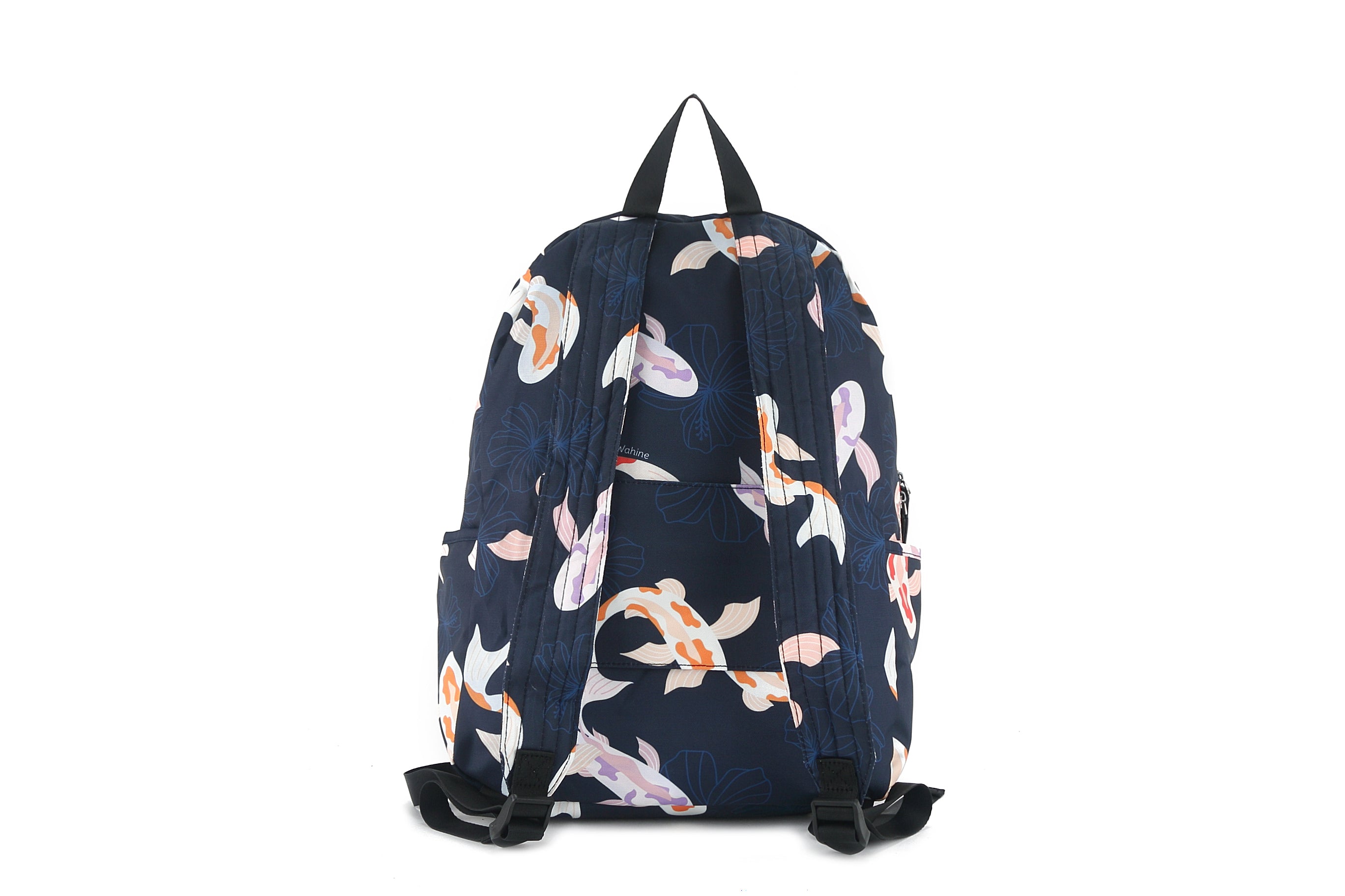 Melanie Koi Navy Backpack for Women - Stylish Laptop Bag for Work, School & Travel | Durable Water-Resistant College Backpack with USB Charging Port