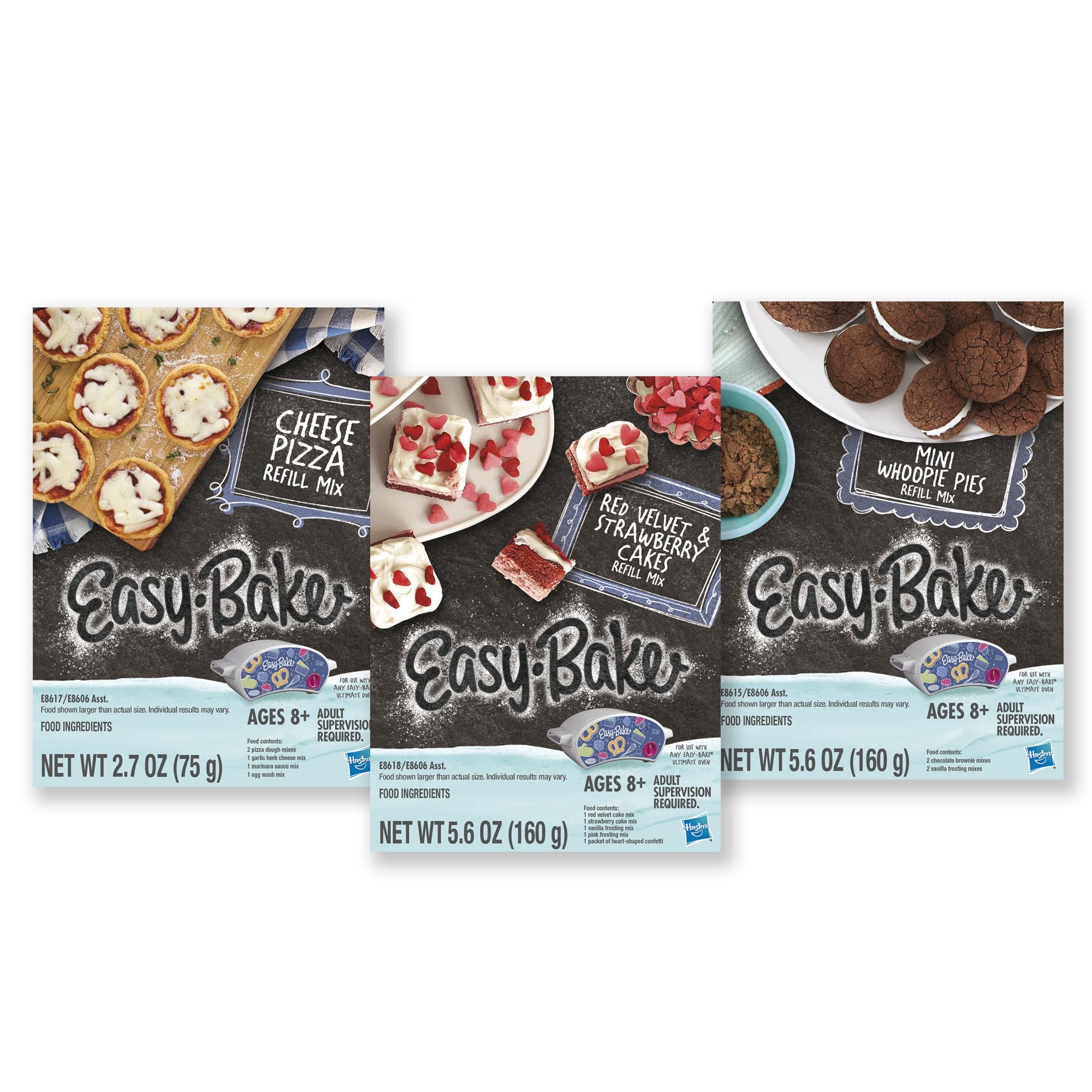 Easy Bake Ultimate Oven Baking Star Edition Kit - 13.8 Oz Refill Mixes (Pizza, Whoopie Pies, Red Velvet & Strawberry Cakes) with Mini Whisk, Chef Hat & Apron - Perfect for Kids Baking Parties & STEM Learning Activities