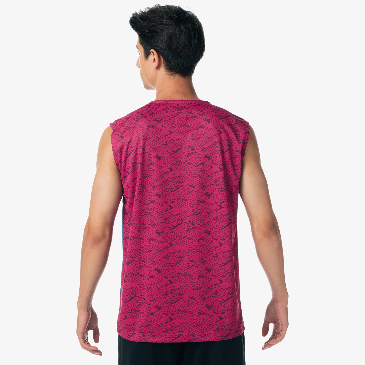 Yonex Men's Very Cool Dry Sleeveless Tennis Shirt 10614 - Breathable Quick-Dry Performance Top for Hot Weather (Grape) | Ideal for Tournaments, Training & Summer Sports