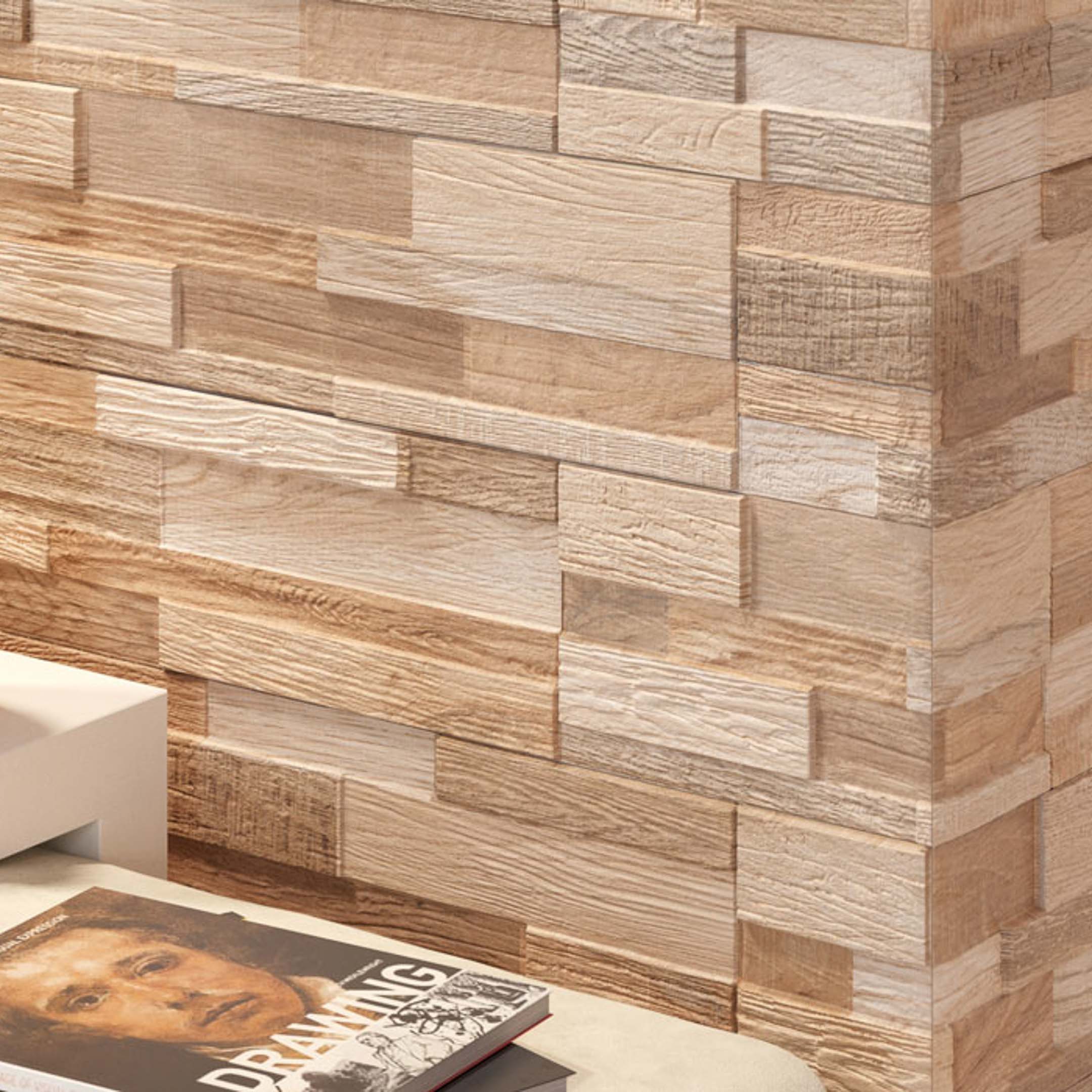 3D Wood Look Wall Art Panels - Rustic Ledger Panels for Home & Office Decor - Perfect for Living Room, Bedroom, or Workspace Accent Walls