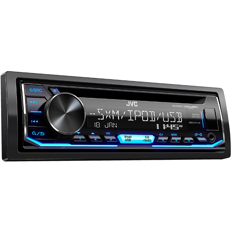 JVC KD-R690S Single DIN CD Receiver with Bluetooth, USB, and Aux Input - Perfect for Car Audio Upgrades & Hands-Free Calling