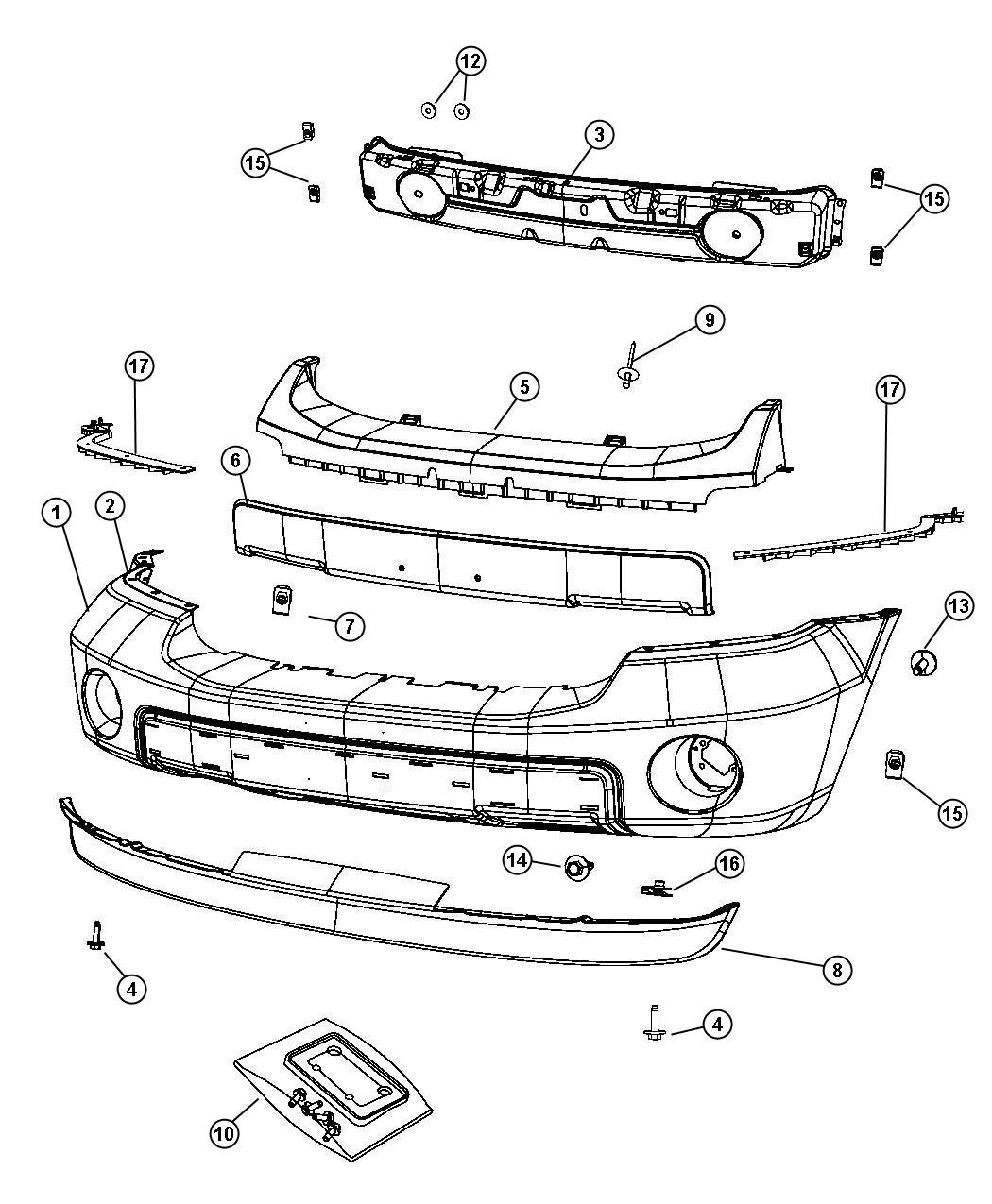 Mopar 55364673AF Front Bumper Beam Replacement for Dodge Ram 1500 2500 3500 - Heavy Duty Protection for Off-Road & Towing