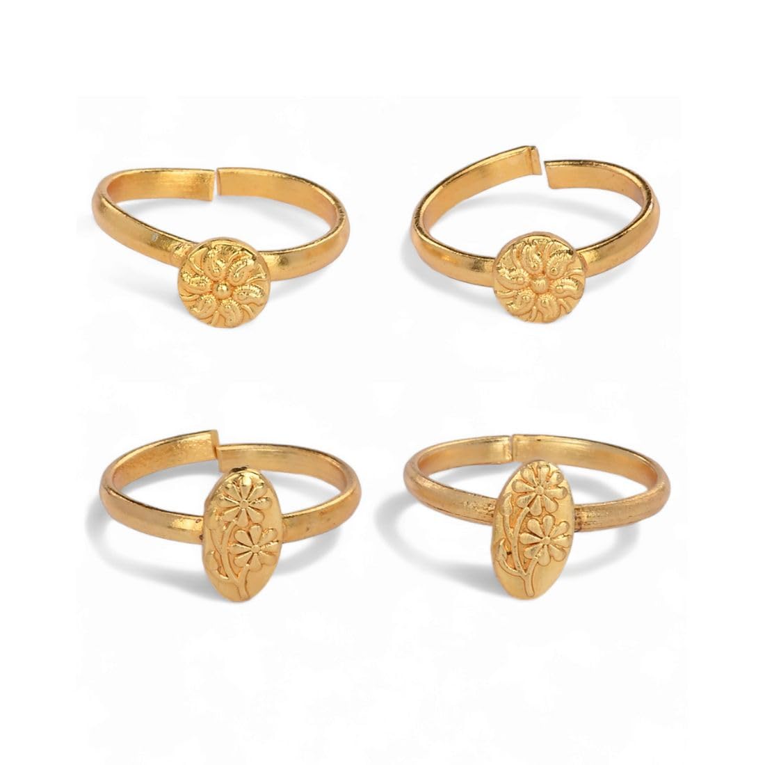 Trendy Adjustable Toe Rings Set of 2 - Stylish Foot Jewelry for Women | Perfect for Beach, Summer & Boho Fashion Outfits