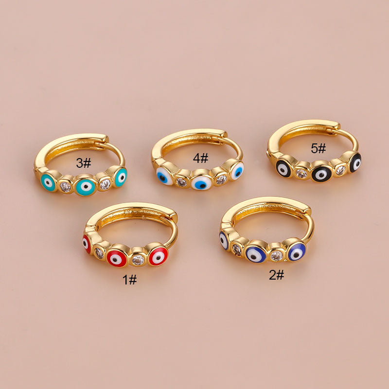 18K Gold Cartilage Enamel Hoop Bohemian Huggie Earrings for Women - Dainty Boho Ear Cuff Jewelry Gift for Her | Perfect for Parties, Weddings & Everyday Wear | HSPJ752