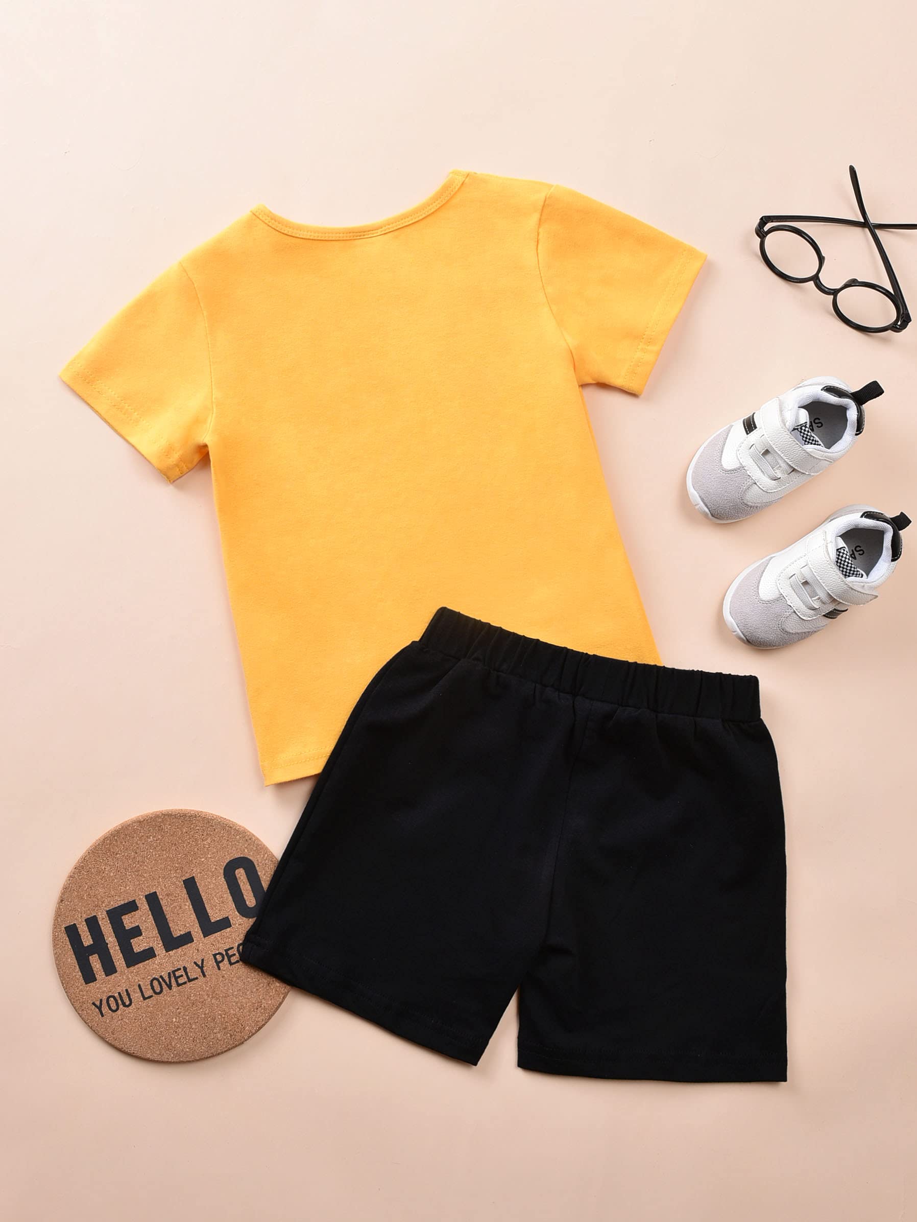 **Aalizzwell Toddler Boys' Short Sleeve T-Shirt & Camo Shorts Set - Summer Outfit for Playtime, Beach & Outdoor Adventures**