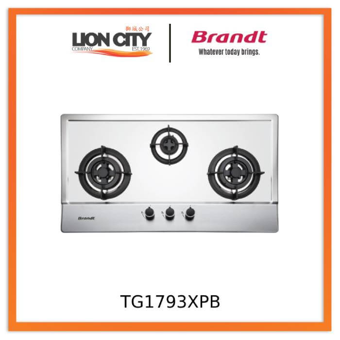 Brandt TG1793XPB 3-Burner Gas Cooktop - High Efficiency Stainless Steel Gas Hob for Modern Kitchens | Perfect for Home Cooking, Restaurants & Outdoor Use