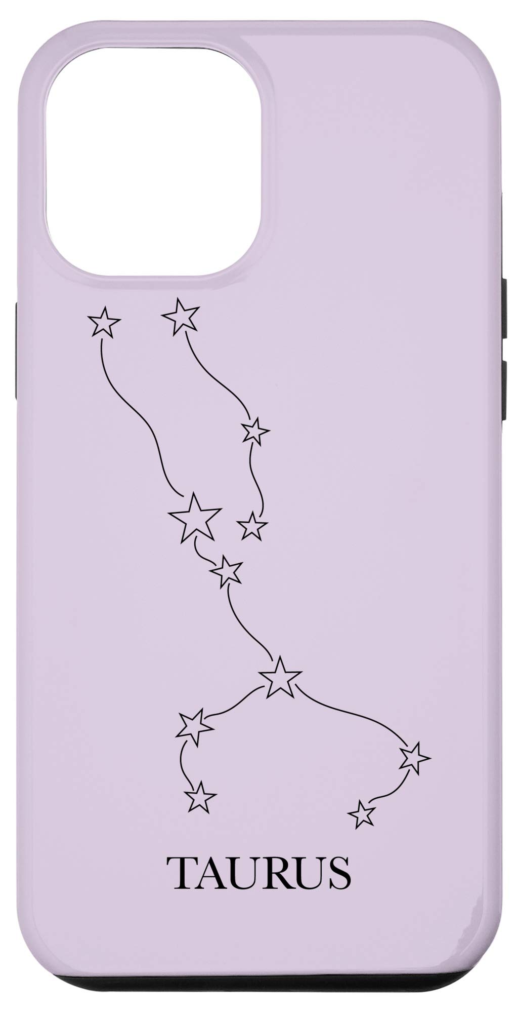 iPhone 12 Pro Max Phone Case for Women - Taurus Zodiac Sign Horoscope Design with Lavender Color - Perfect for Astrology Lovers & Daily Protection