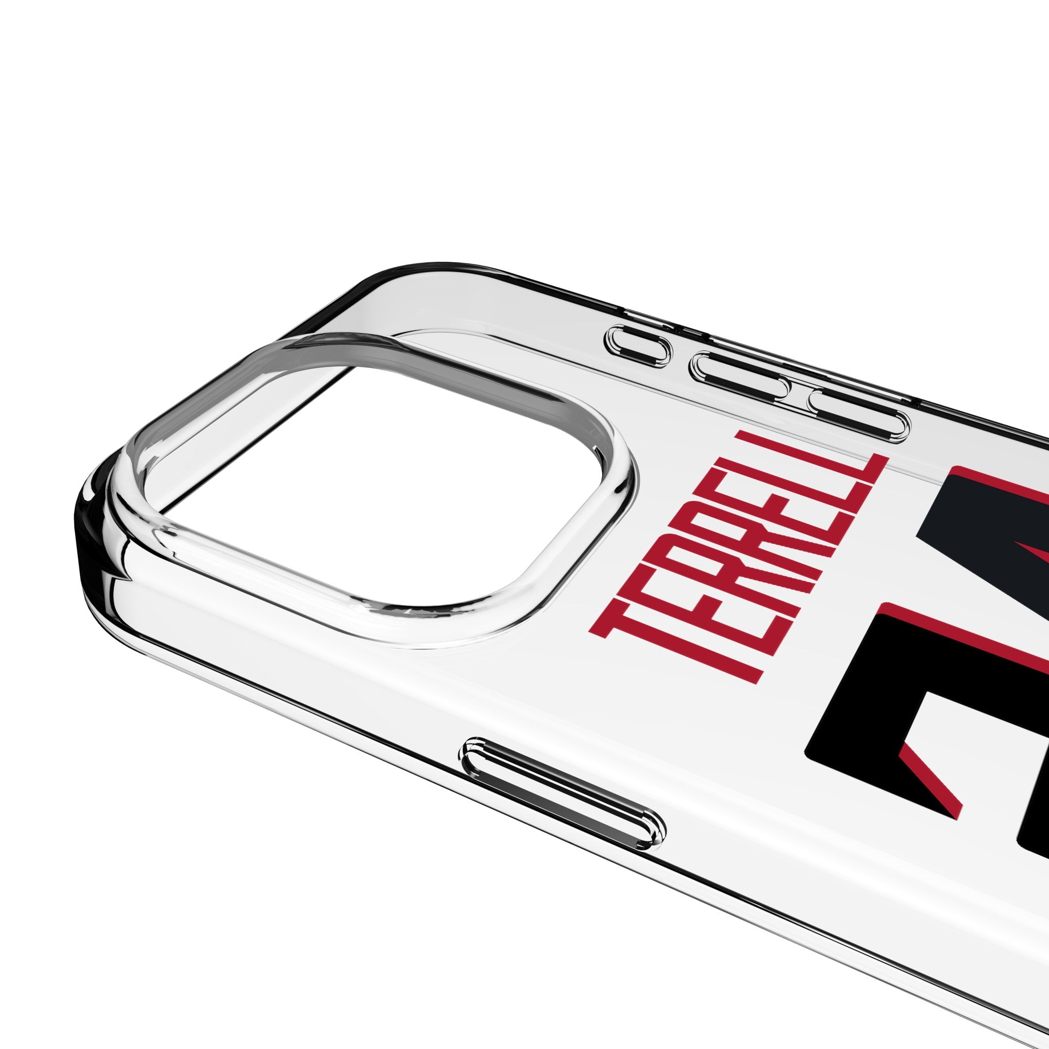 A.J. Terrell Atlanta Falcons 24 Game Tactical Clear Phone Case for iPhone 14/13/12/11 Pro Max - Durable Protective Cover for Football Fans & Sports Enthusiasts - Perfect for Game Day, Tailgating, and Showing Team Spirit
