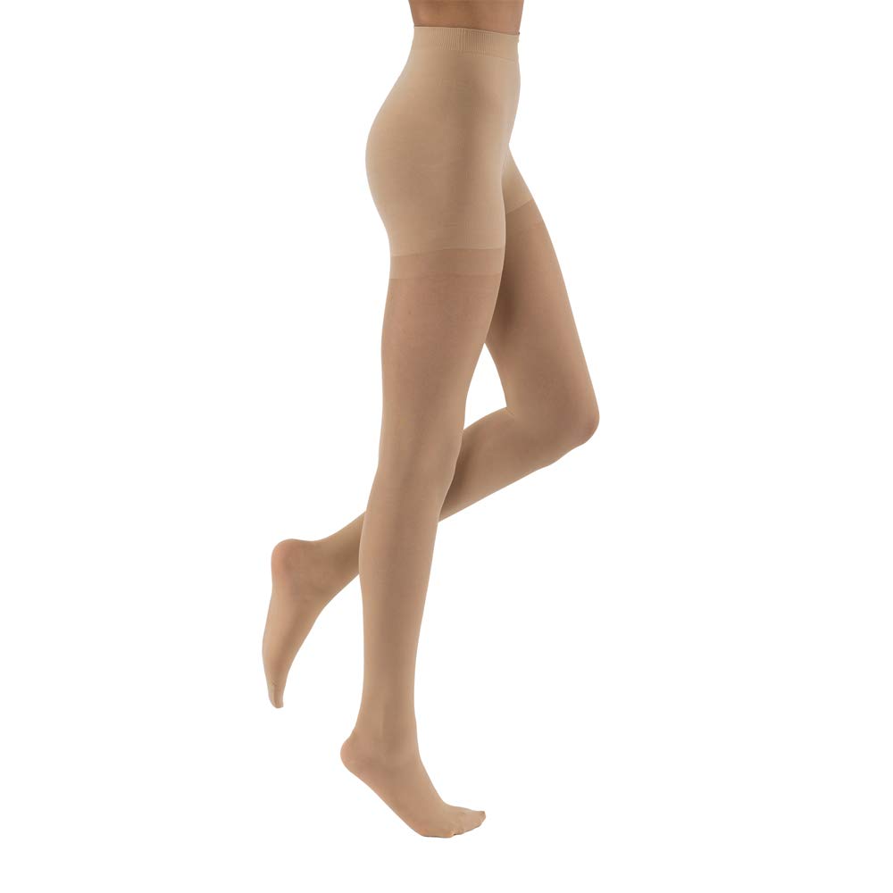 Jobst Ultra Sheer Closed Toe Waist-High Compression Stockings 30-40 mmHg Medium Size - Natural Beige | Medical Support for Varicose Veins, Edema & Travel Comfort
