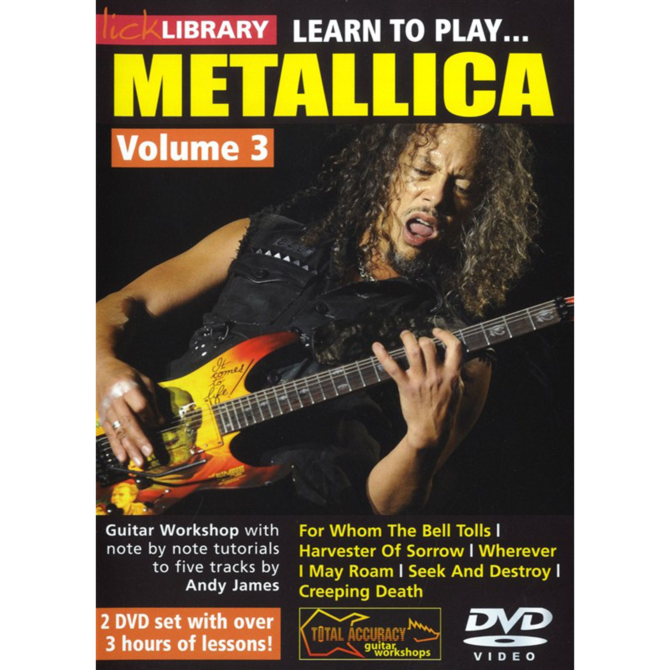 Learn To Play Metallica Volume 3 DVD - Guitar Lessons & Tutorials for Rock Music Fans | Perfect for Home Practice & Metal Band Training