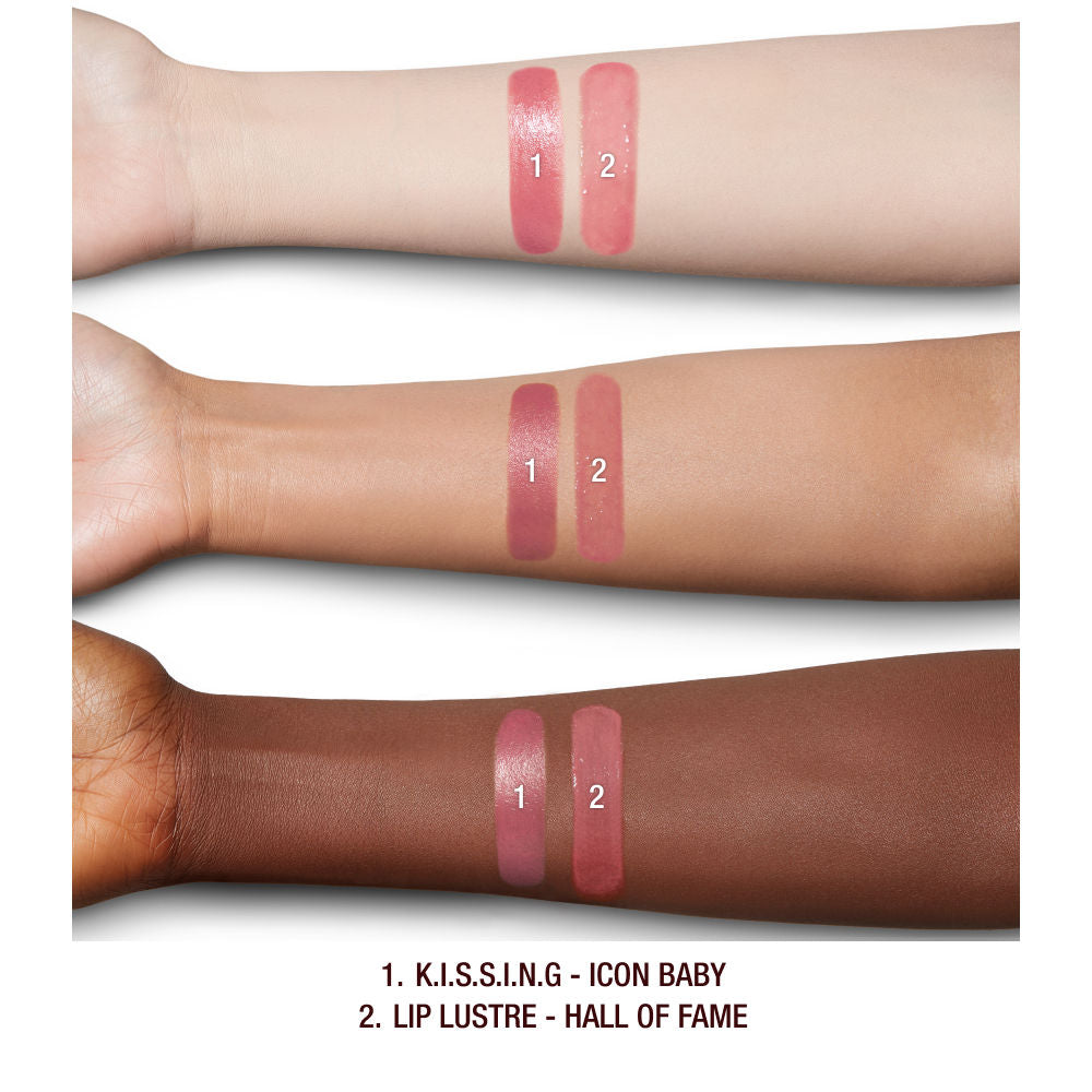 K.I.S.S.I.N.G Lipstick and Lip Gloss Set - Long Lasting Moisturizing Matte & Shiny Combo for Everyday Wear, Date Night & Special Occasions