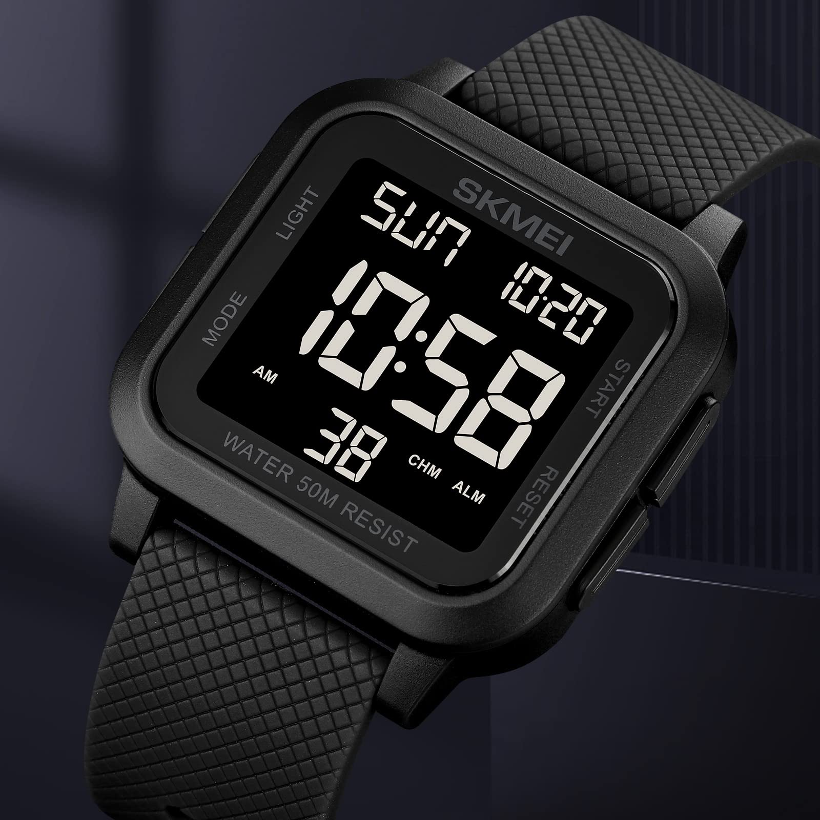 SKMEI Men's Digital Sports Watch - Waterproof, LED Backlight for Running & Outdoor