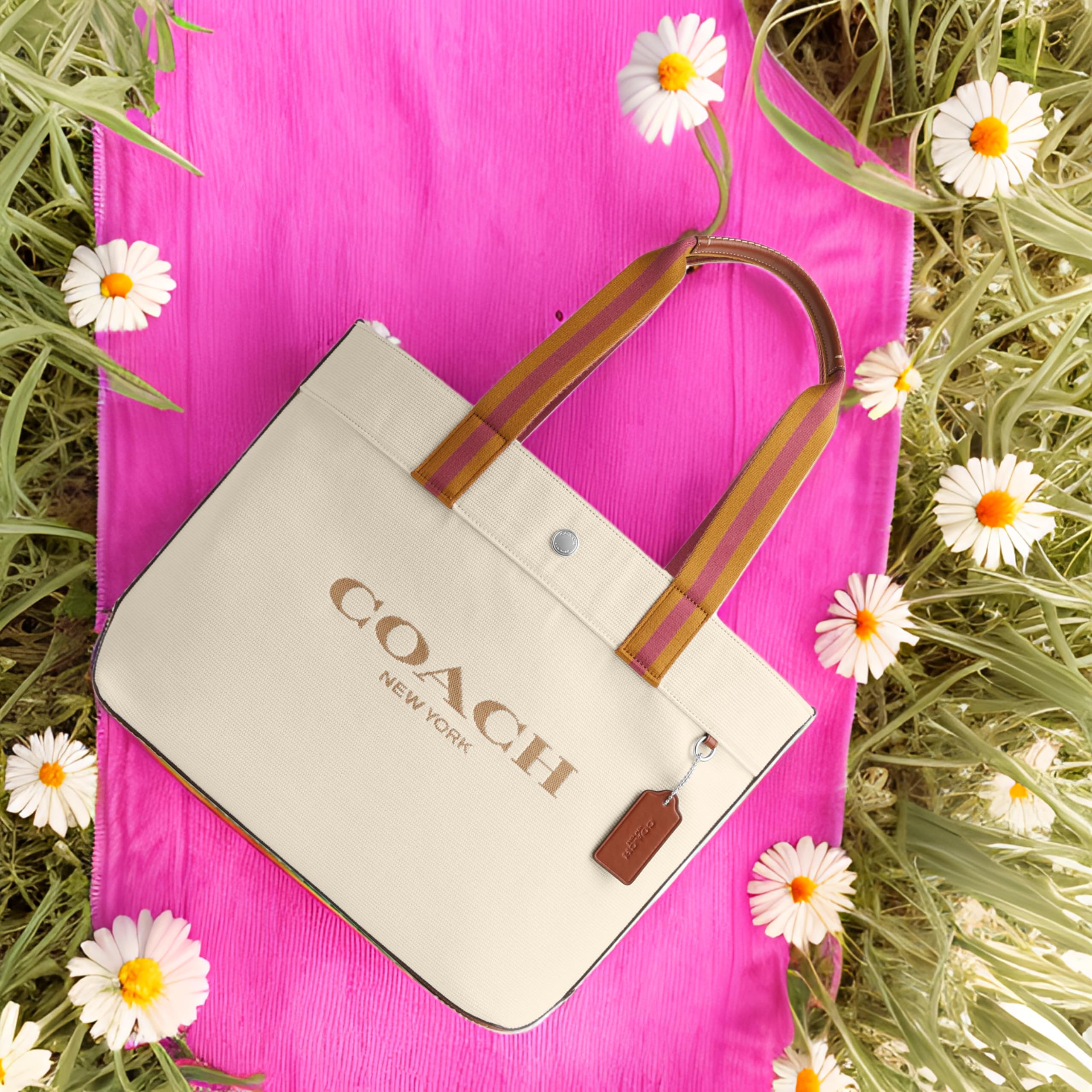 Coach Canvas Tote Bag for Women - Stylish & Durable Shoulder Handbag - Perfect for Work, Travel & Everyday Use