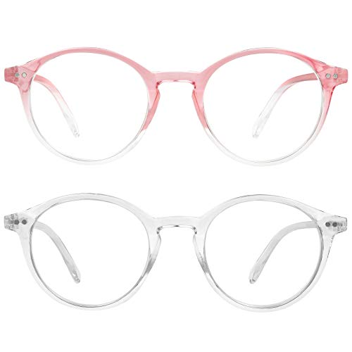 2 Pack: Clear Transparent and Pink Ombre