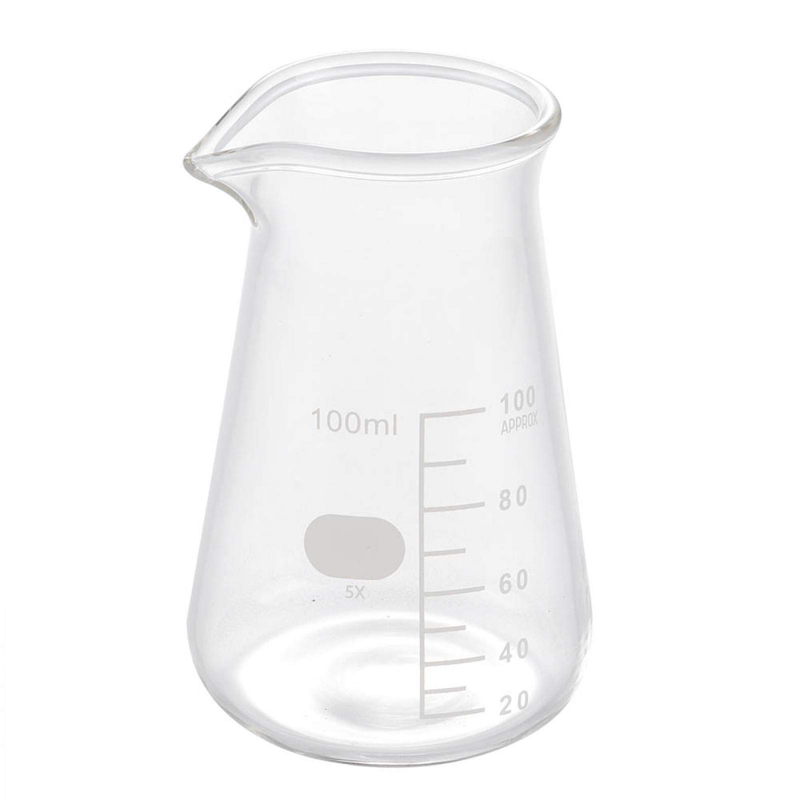 Joyzan 100ml Glass Milk Frother Cup - Heat Resistant Espresso Steaming Pitcher with Measurement Scales for Coffee, Latte & Cappuccino | Perfect for Home Baristas & Professional Coffee Shops | Ideal for Frothing Milk, Mixing Creamer & Measuring Ingredients