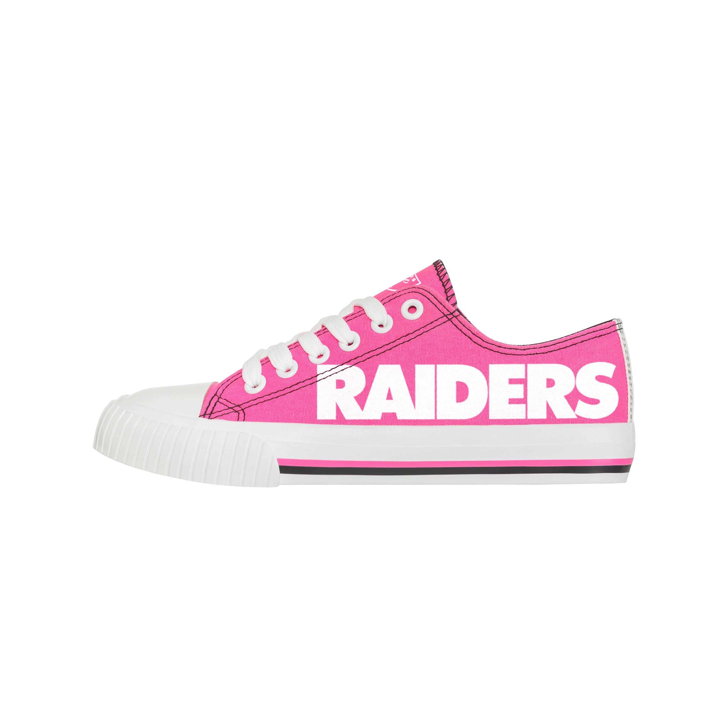 FOCO Women's NFL Team Logo Low Top Canvas Sneakers - Comfortable Casual Shoes for Ladies - Perfect for Game Day, Sports Events & Everyday Wear