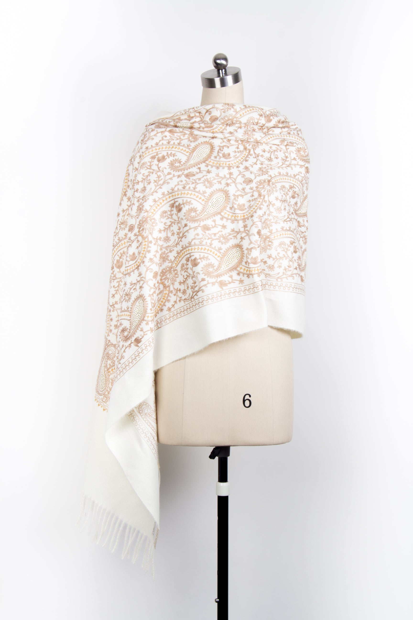 Elegant Reversible Embroidered Scarf for Women - Shimmering Fashion Accessory for Fall & Winter Outfits, Parties and Special Occasions