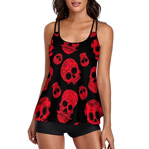 Sugar Skulls Red Black