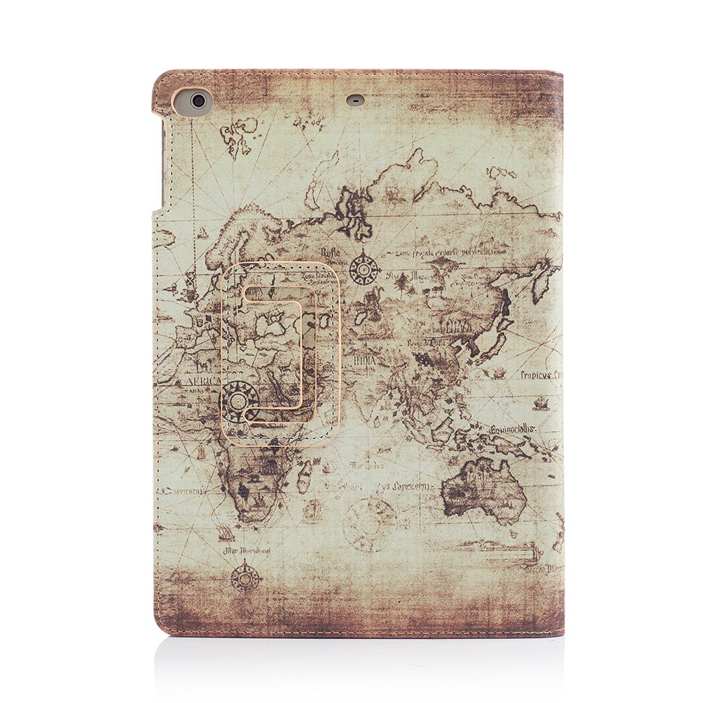Premium PU Leather Folio Case for iPad 9.7 Inch (2018/2017/iPad Air 2/iPad Air 1) - Shockproof Corner Protection & Scratch-Resistant Smart Cover with Auto Sleep/Wake - Perfect for Work, Travel & Home Use
