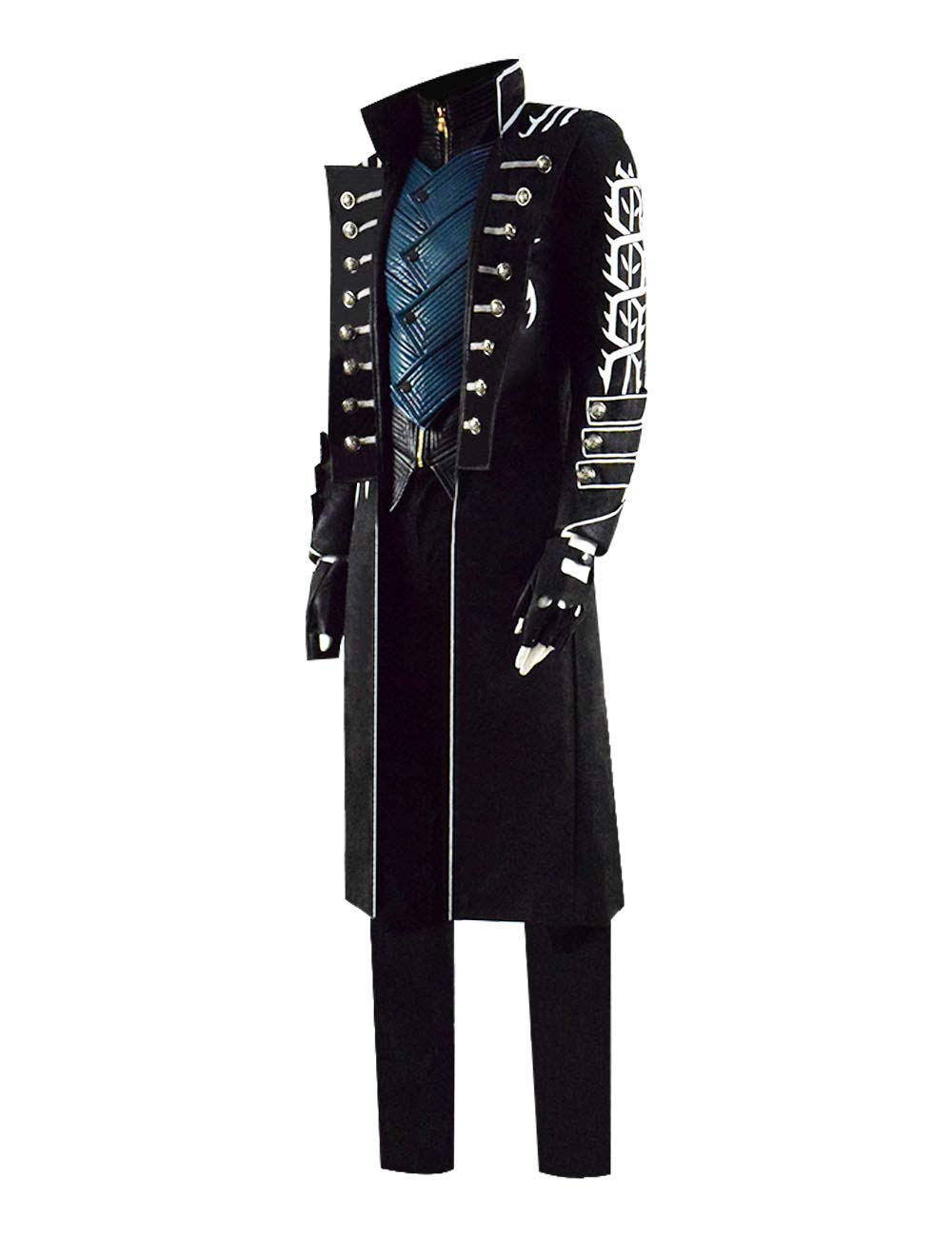 Devil May Cry 5 Vergil Cosplay Costume for Men - Halloween Anime Video Game Character Outfit - Perfect for Conventions, Cosplay Events & Halloween Parties