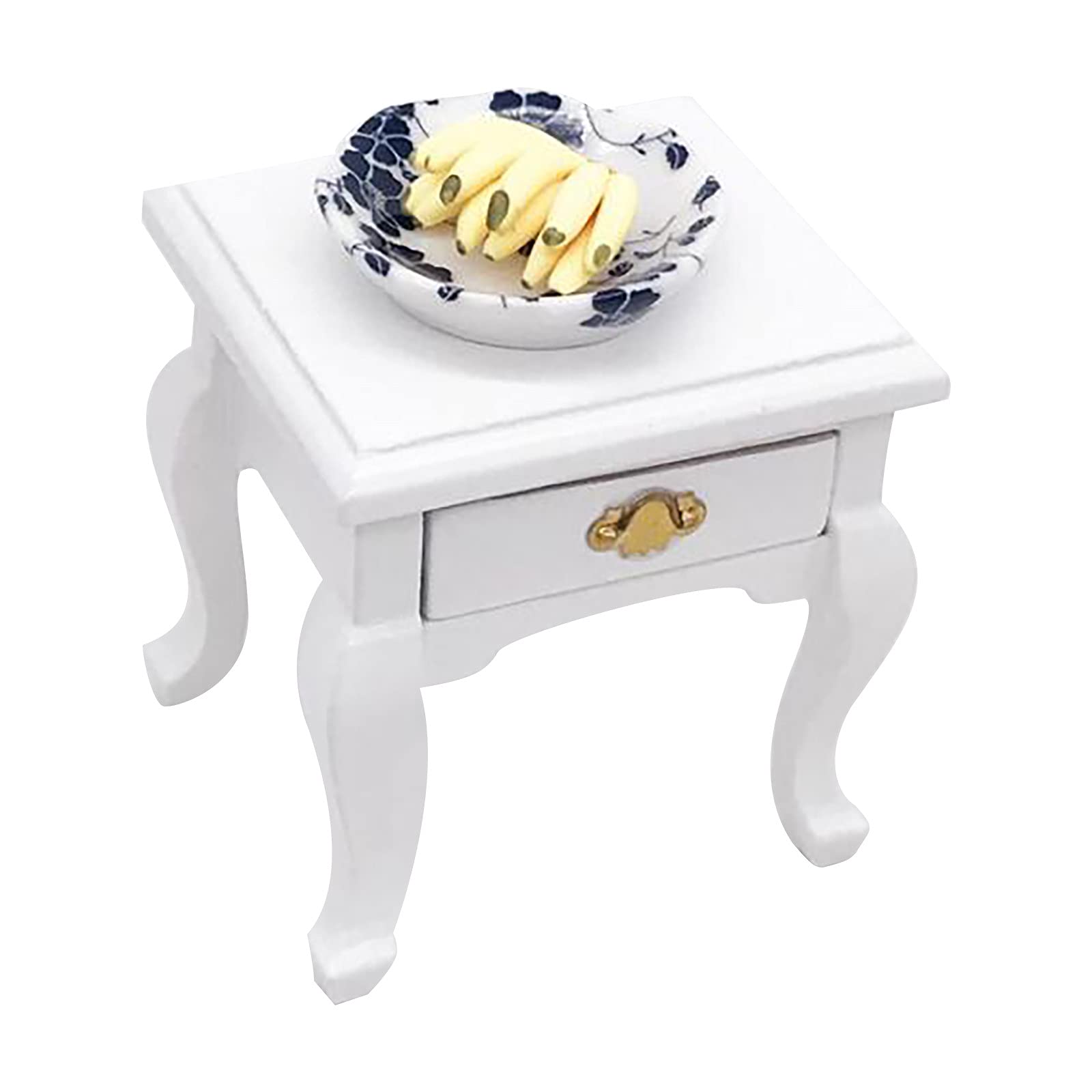 1:12 Scale Mini Dollhouse Living Room Decor - Coffee Table & Bedside Cabinet Set for Dollhouse Accessories | Perfect for Dollhouse Display, DIY Projects, and Collectors
