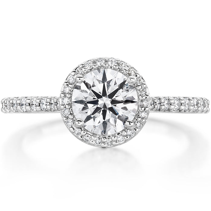 Hearts On Fire Camilla Halo Diamond Engagement Ring - 1.5ct Round Brilliant Cut Wedding Ring for Women, 18K White Gold, Proposal & Anniversary Gift (Perfect for Romantic Proposals & Special Occasions)