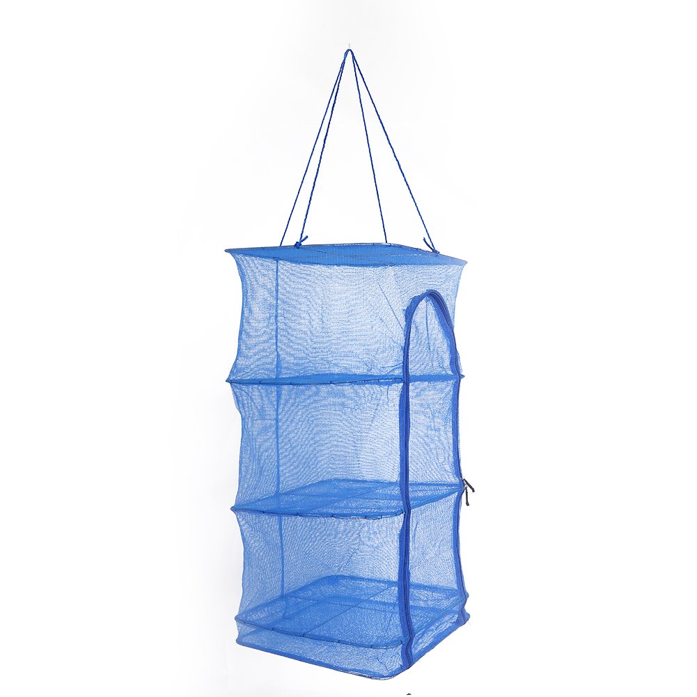 Foldable 4-Layer Mesh Food Dehydrator Rack - Natural Drying Net for Vegetables, Fish, Meat & Dishes | Space-Saving Hanging Dryer for Kitchen, Camping & Outdoor Use