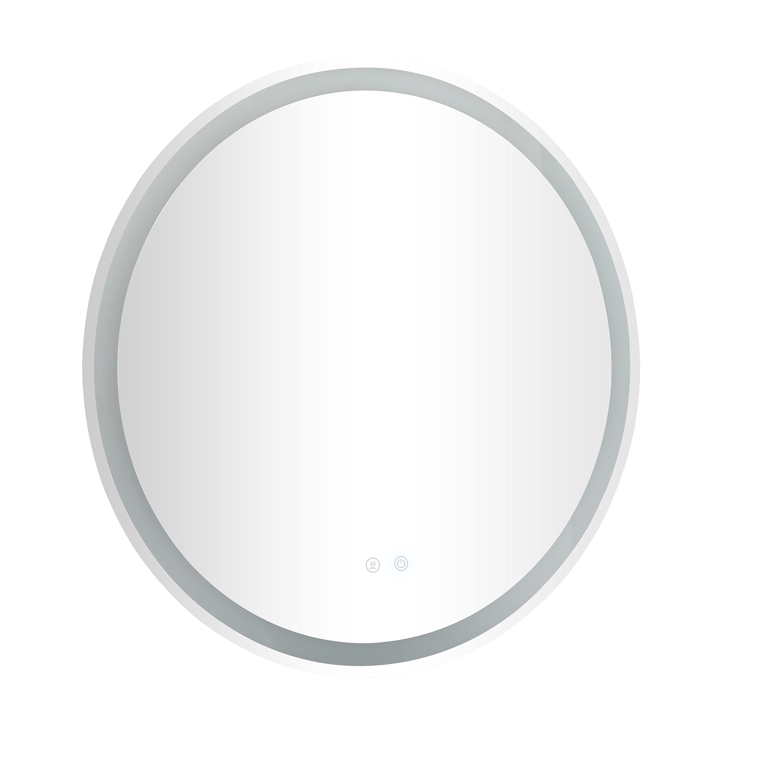 Deco 79 32x32 Inch LED Anti-Fog Bathroom Mirror with Silver Frame - Fog-Free Shaving & Makeup Mirror for Steam Showers & Vanities
