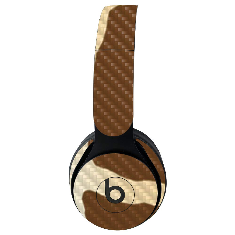 MightySkins Carbon Fiber Skin for Beats Solo Pro Wireless Headphones - Giraffe Print | Protective Durable Textured Vinyl Wrap | Easy to Apply & Remove | Made in USA | Perfect for Gym, Travel & Daily Use