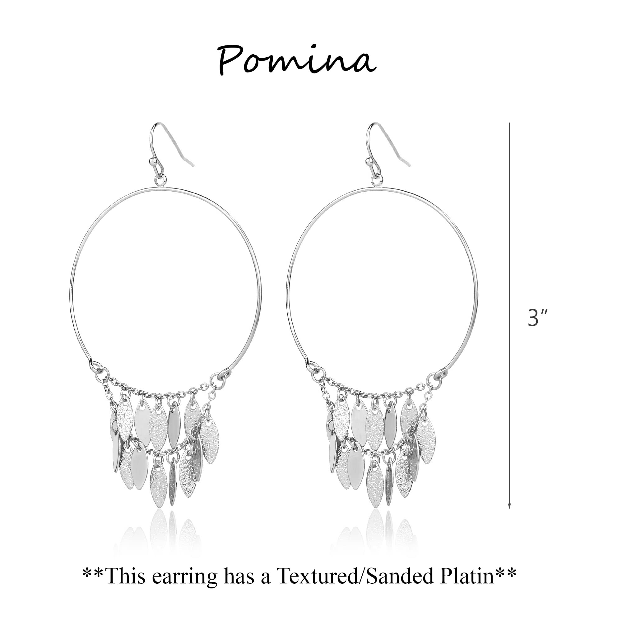 POMINA Lightweight Boho Gold Coin Charm Dangle Hoop Earrings - Bohemian Open Circle Drop Earrings for Women | Perfect for Festivals, Parties & Boho Chic Outfits