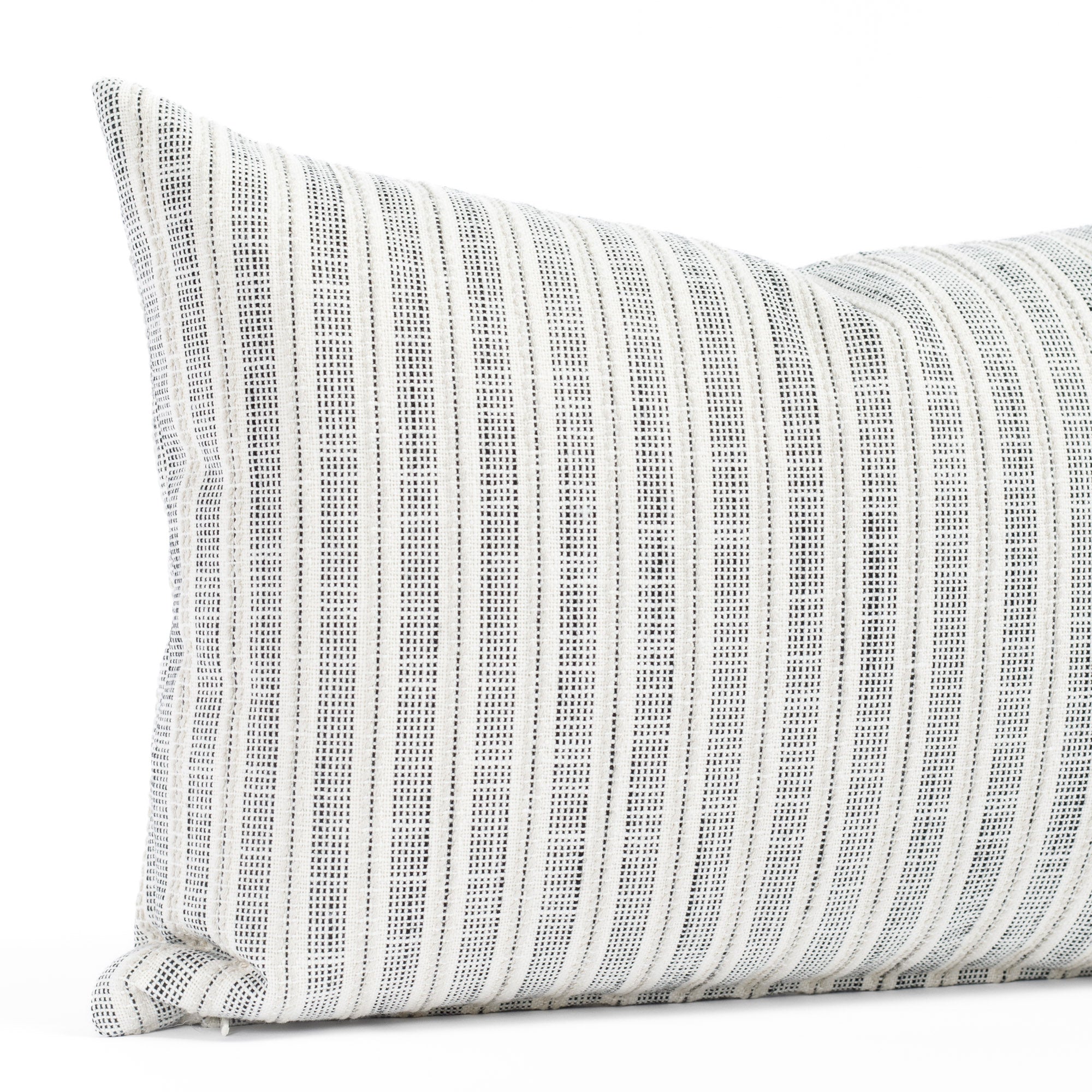 Amalfi Stripe 14x20 Outdoor Lumbar Pillow - Waterproof Patio Cushion for Garden, Poolside & Porch Decor - Domino Pattern Throw Pillow for Outdoor Furniture