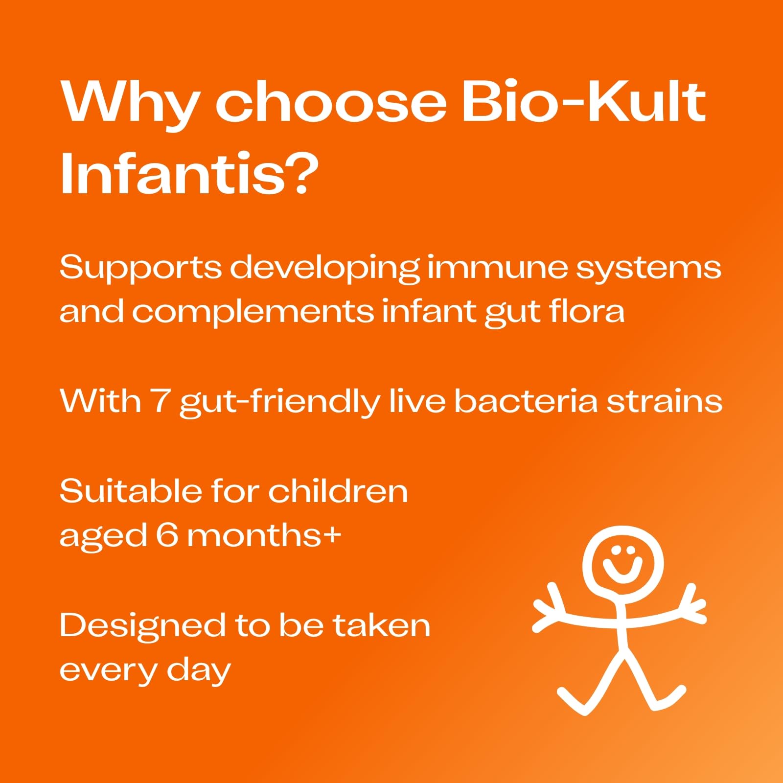 Bio Kult Infantis Probiotic for Babies & Kids - 16 Sachets | Supports Digestive Health & Immune System | Ideal for Travel & Daily Use