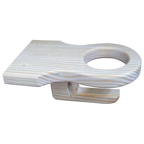 Premium Pressure-Treated Pine Cup Holder for Outdoor Furniture - Durable & Weather-Resistant - Perfect for Patio, Deck, and Garden Use