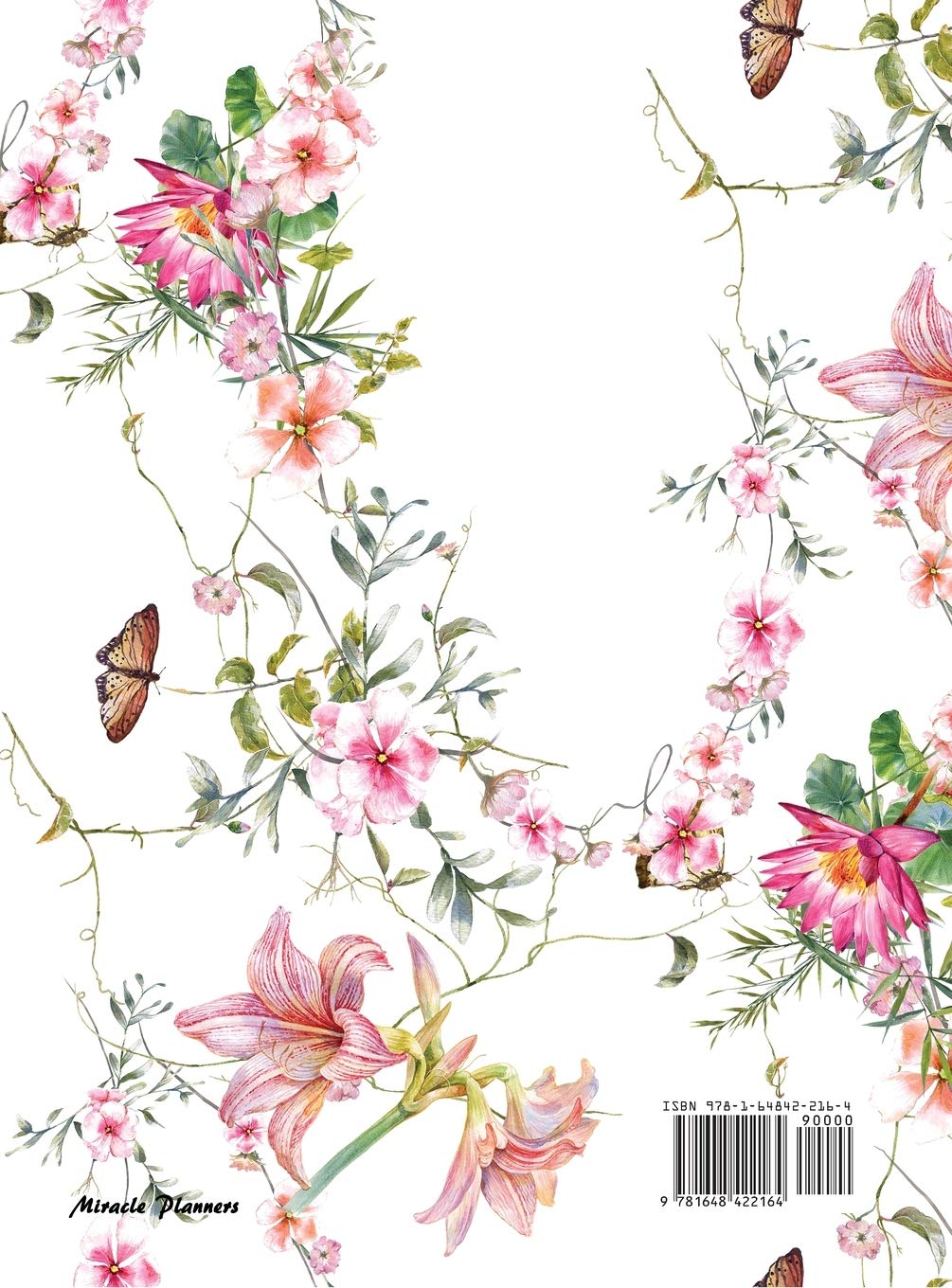 2021-2025 Five Year Planner - 60 Month Calendar Organizer with Floral Cover, 8.5