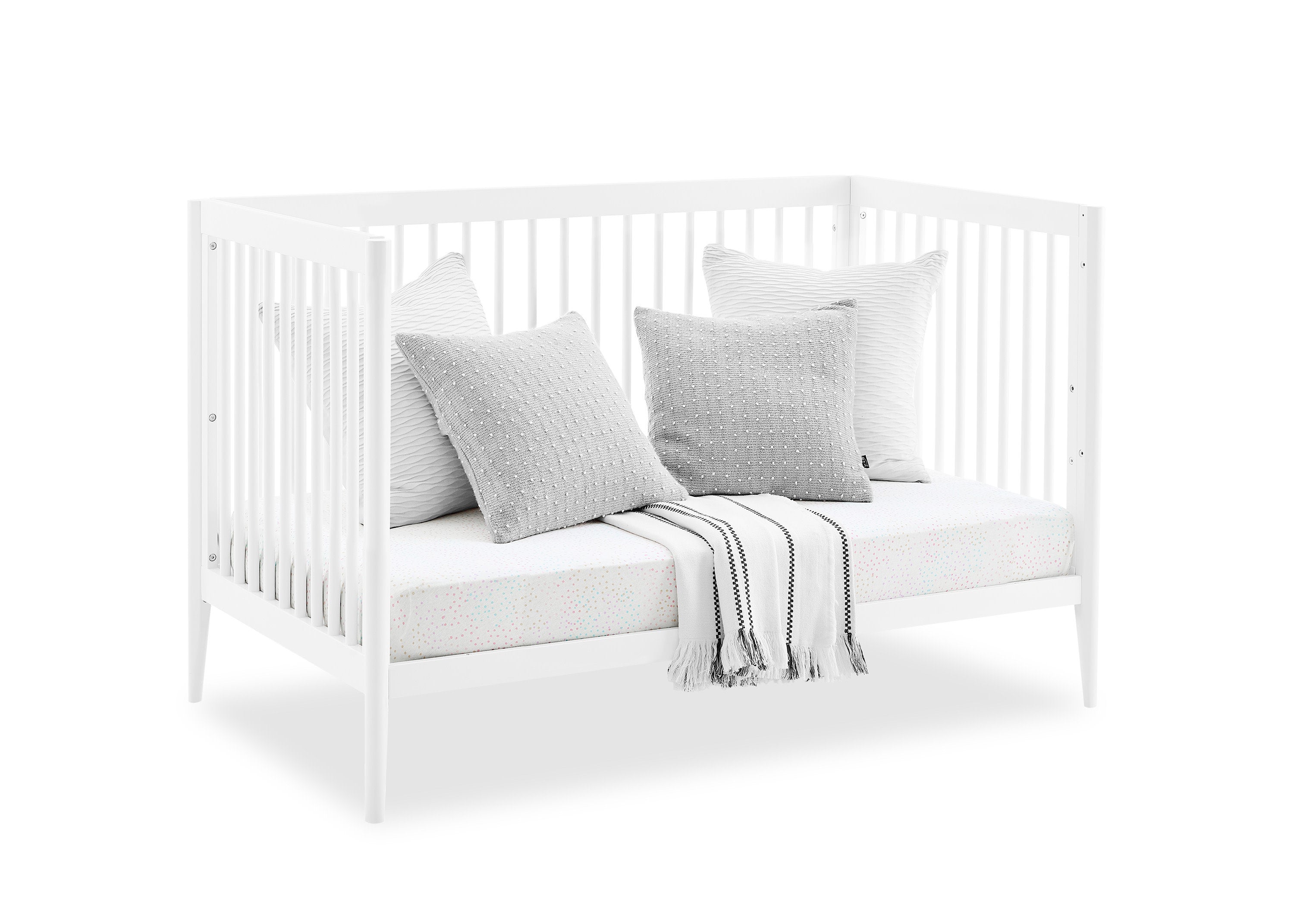 Casey 6-in-1 Convertible Baby Crib - Toddler Bed, Daybed & Full-Size Bed - Safe Nursery Furniture for Newborn to Adult - Perfect for Nursery, Bedroom & Guest Room