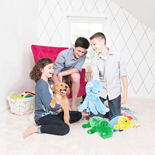 ZippyPaws Grunterz Grunting Plush Dog Toy - Oscar the Octopus Large Interactive Squeaky Toy for Big Dogs - Perfect for Playtime, Training & Cuddling