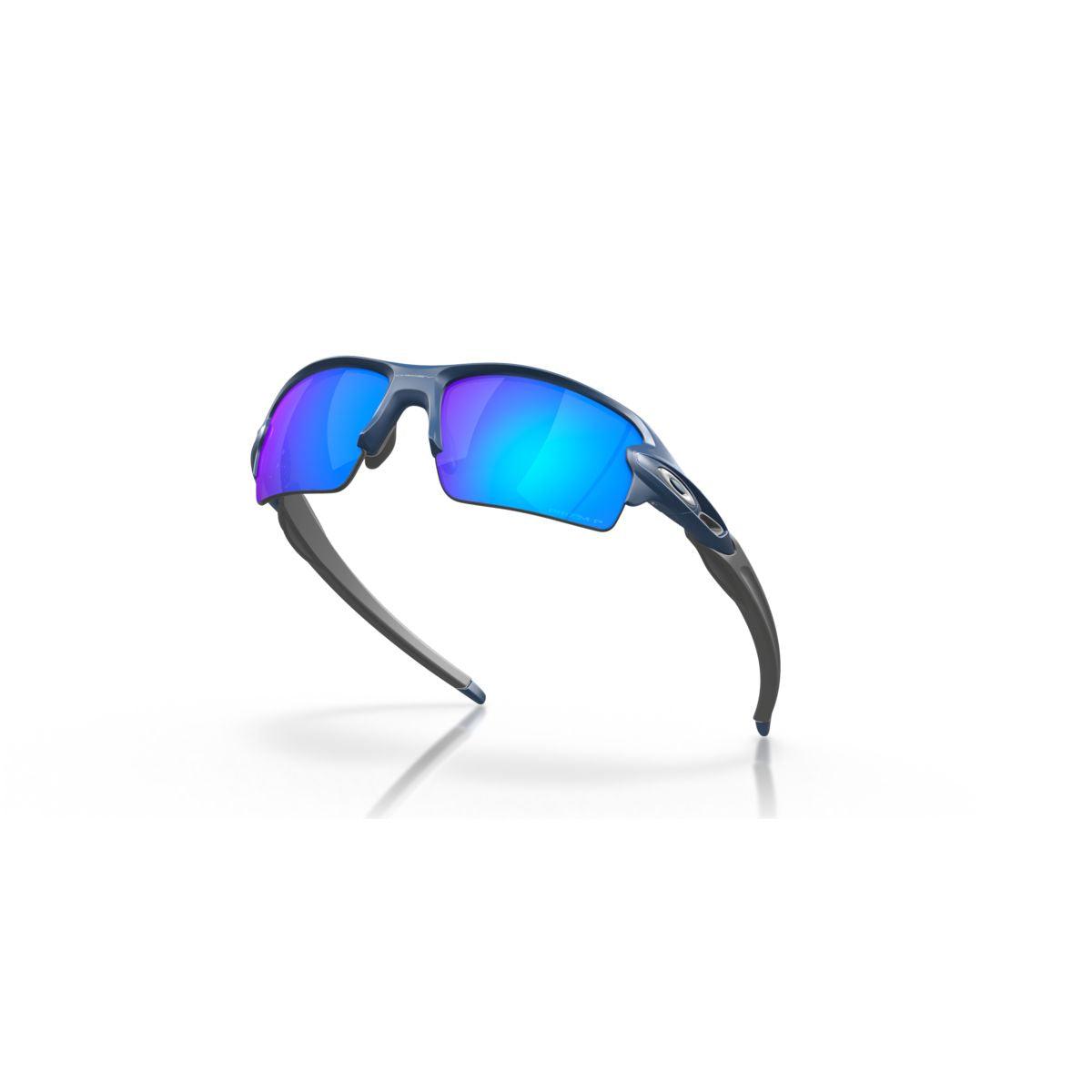 Oakley Flak 2.0 Sunglasses - Low Bridge Fit, Matte Poseidon Frame with Prizm Sapphire Polarized Lenses (Model 0OO9271 927154) - Ideal for Running, Cycling & Outdoor Sports