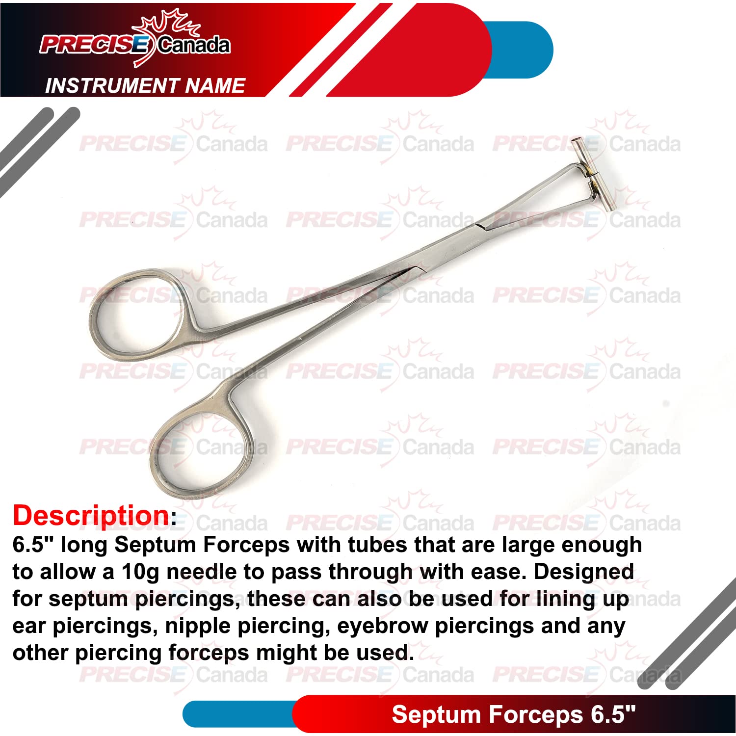 Professional Septum Piercing Forceps - High Quality Body Piercing Tool for Nose Rings & Jewelry - Perfect for Piercing Studios, Tattoo Shops & DIY Enthusiasts