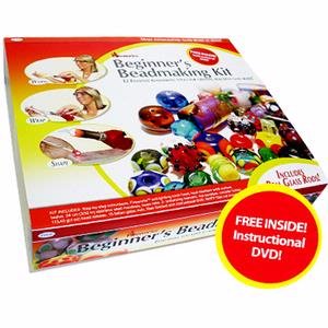 Fireworks Beginner's Bead Making Kit with Tools, Glass Rods & Instructional DVD - Perfect for DIY Jewelry, Home Decor & Craft Projects