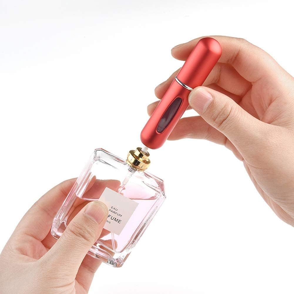 **PECAPRO 5ml Portable Perfume Refill Bottle - Mini Travel Perfume Spray Pump Case, Leak-Proof Empty Fragrance Bottle for Women & Men - Perfect for Travel, Gym, Office & Daily Use (1 Pack)**