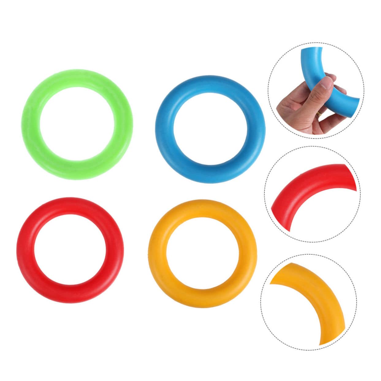 KITANDOVE 4-Piece Silent Gymnastics Rings Set - Durable Plastic Gym Rings for Kids, Safe & Quiet Gymnastic Training Equipment - Perfect for Home Play, Indoor Exercise, and Children's Fitness Activities